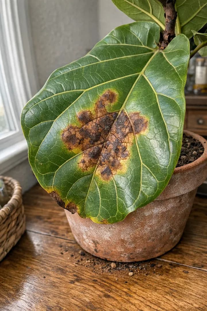 Fiddle Leaf Fig Brown Spots: Edge vs. Middle vs. Whole Leaf